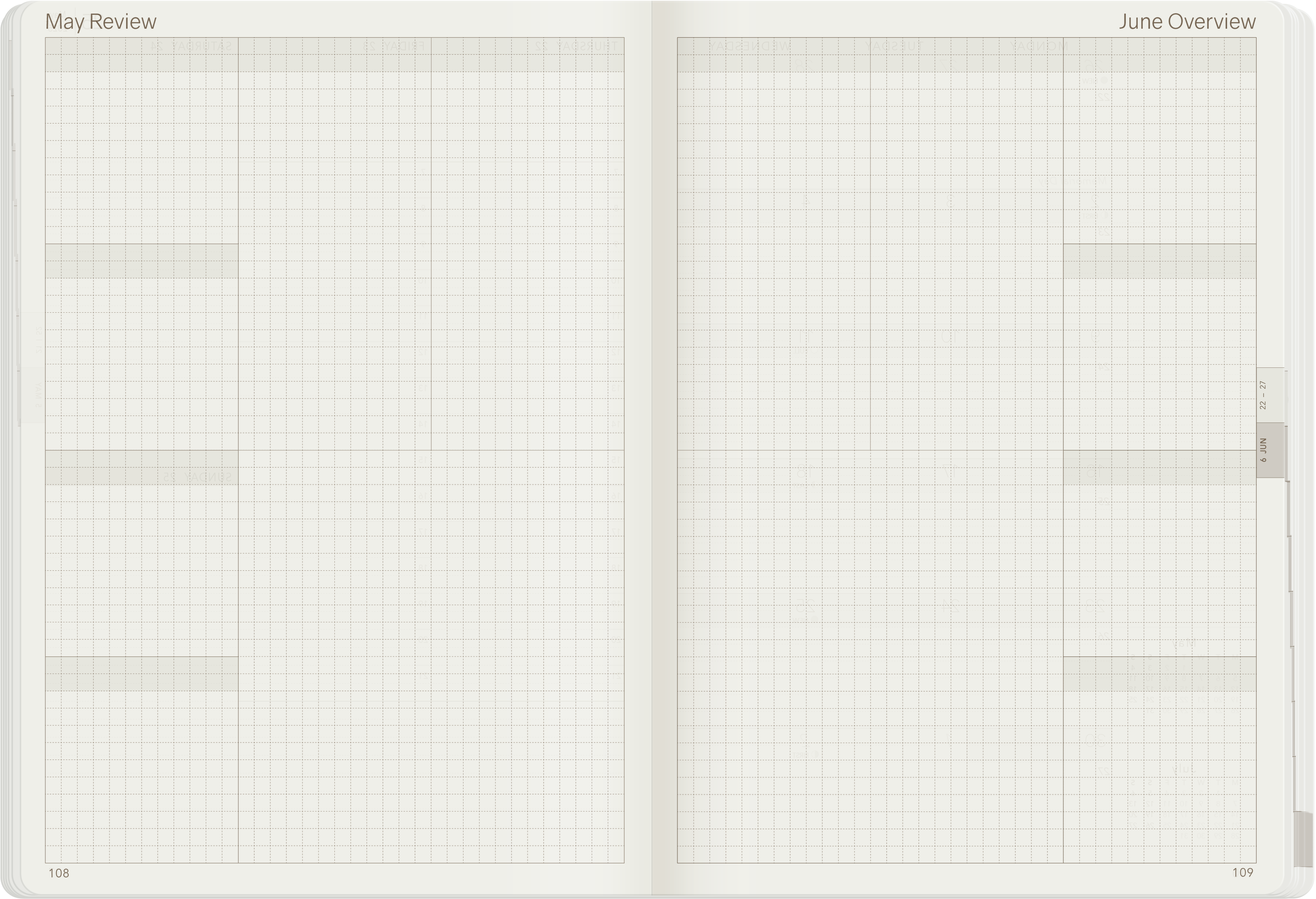 2025 A5 Weekly Planner | 52gsm Tomoe River Paper | Core | Unstacked Weekends
