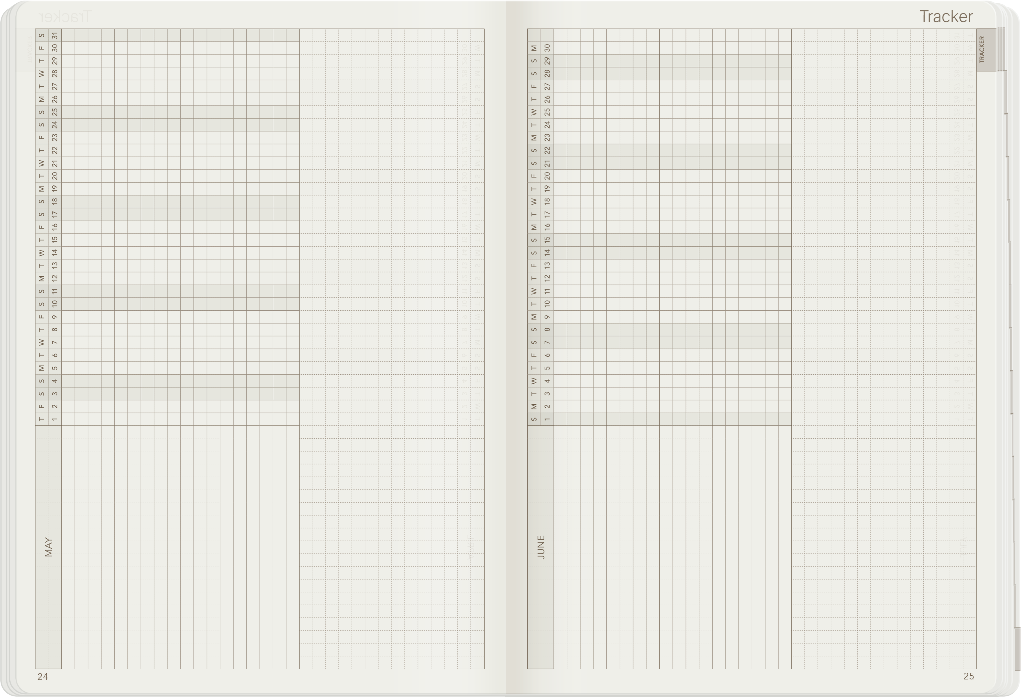 2025 A5 Weekly Planner | 52gsm Tomoe River Paper | Core | Unstacked Weekends