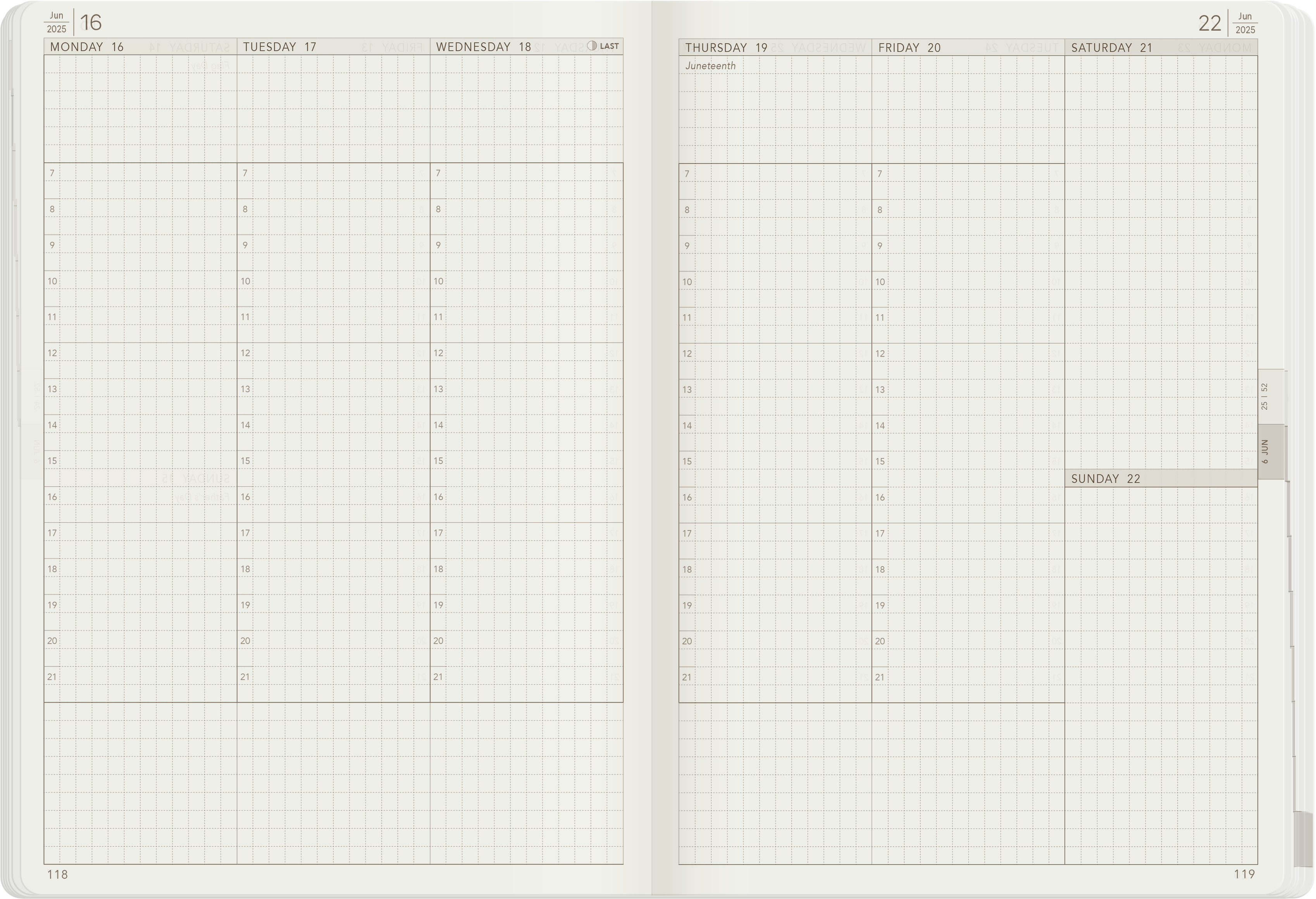 2025 A5 Weekly Planner | 52gsm Tomoe River Paper | Core | Stacked Weekends