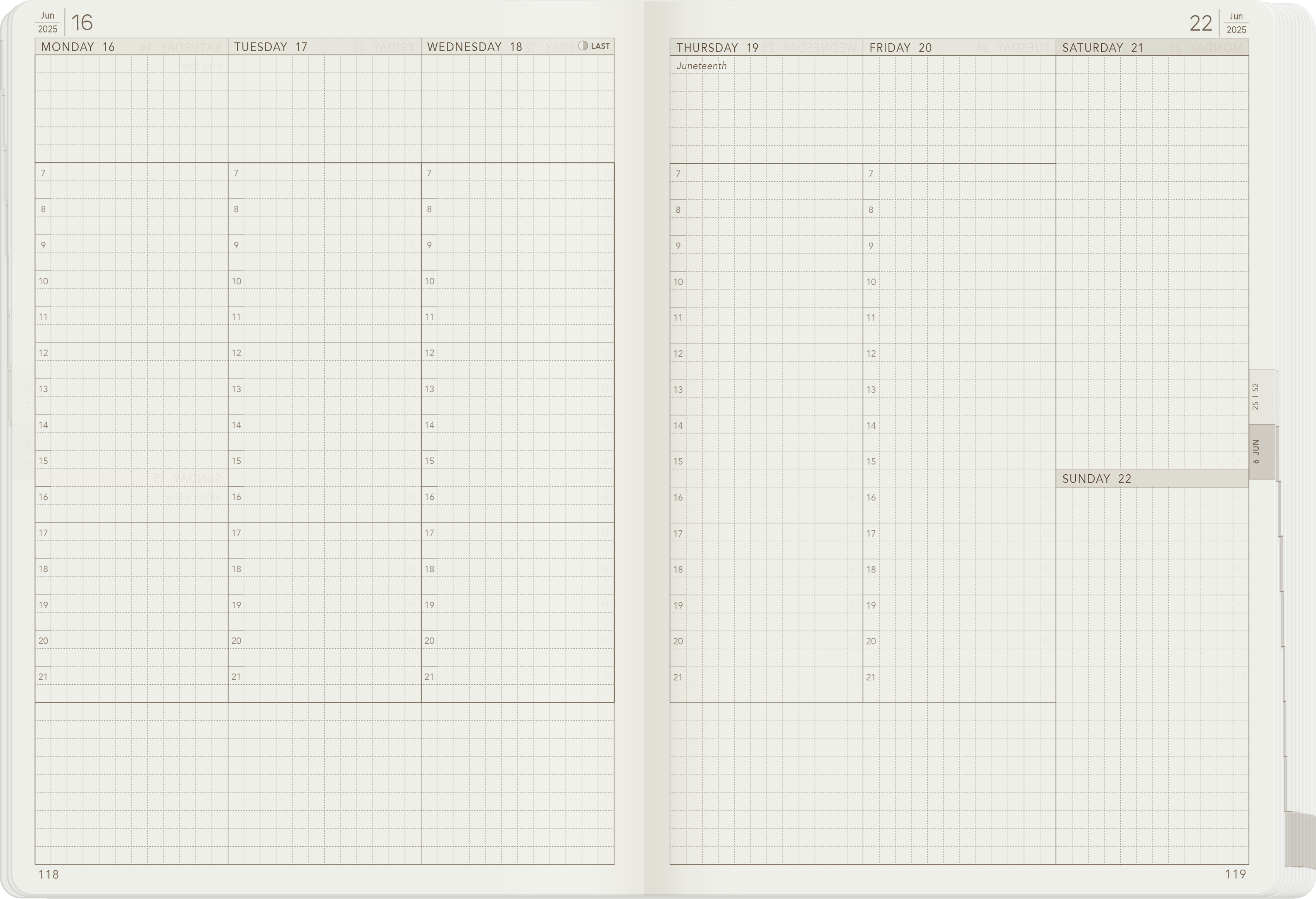 IMPERFECT | 2025 A5 Weekly Planner | 52gsm Tomoe River Paper | All-in-One | Stacked Weekends