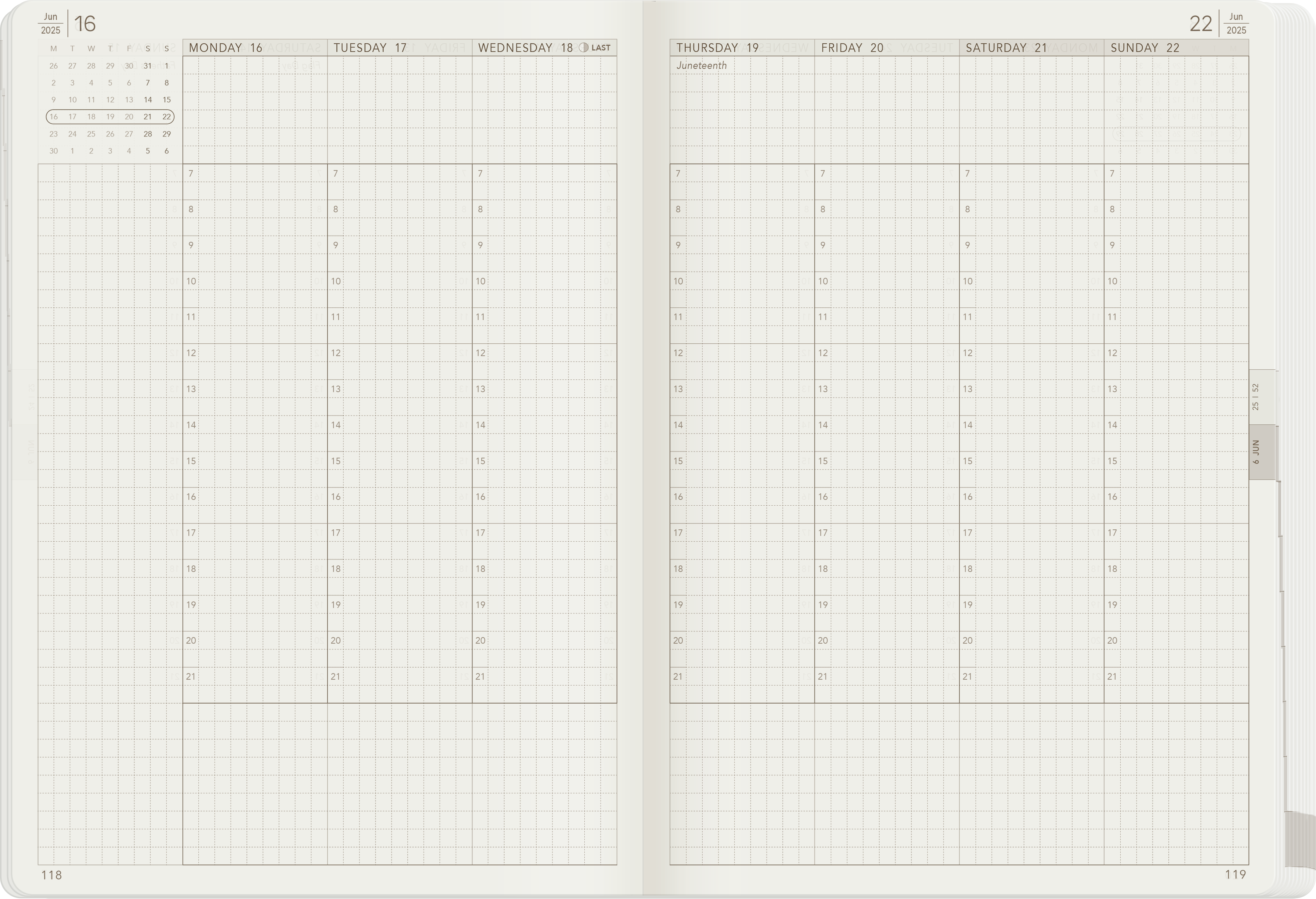 IMPERFECT | 2025 A5 Weekly Planner | 52gsm Tomoe River Paper | All-in-One | Unstacked Weekends