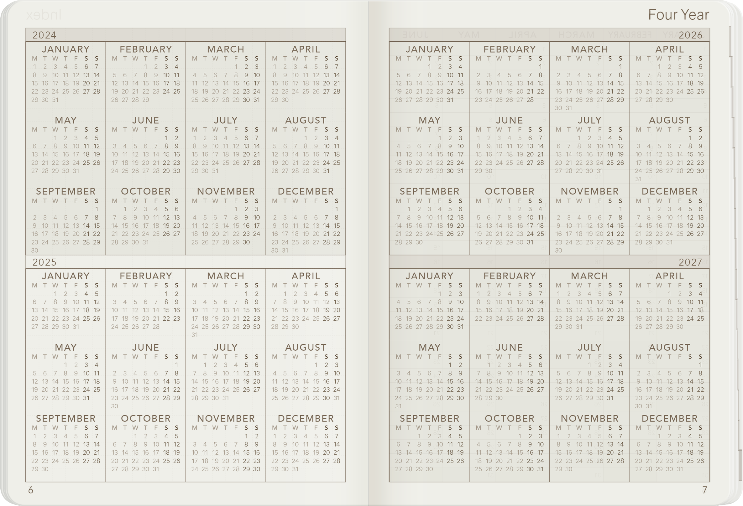 2025 A6 Weekly Planner | 52gsm Tomoe River Paper | Core | Stacked Weekends