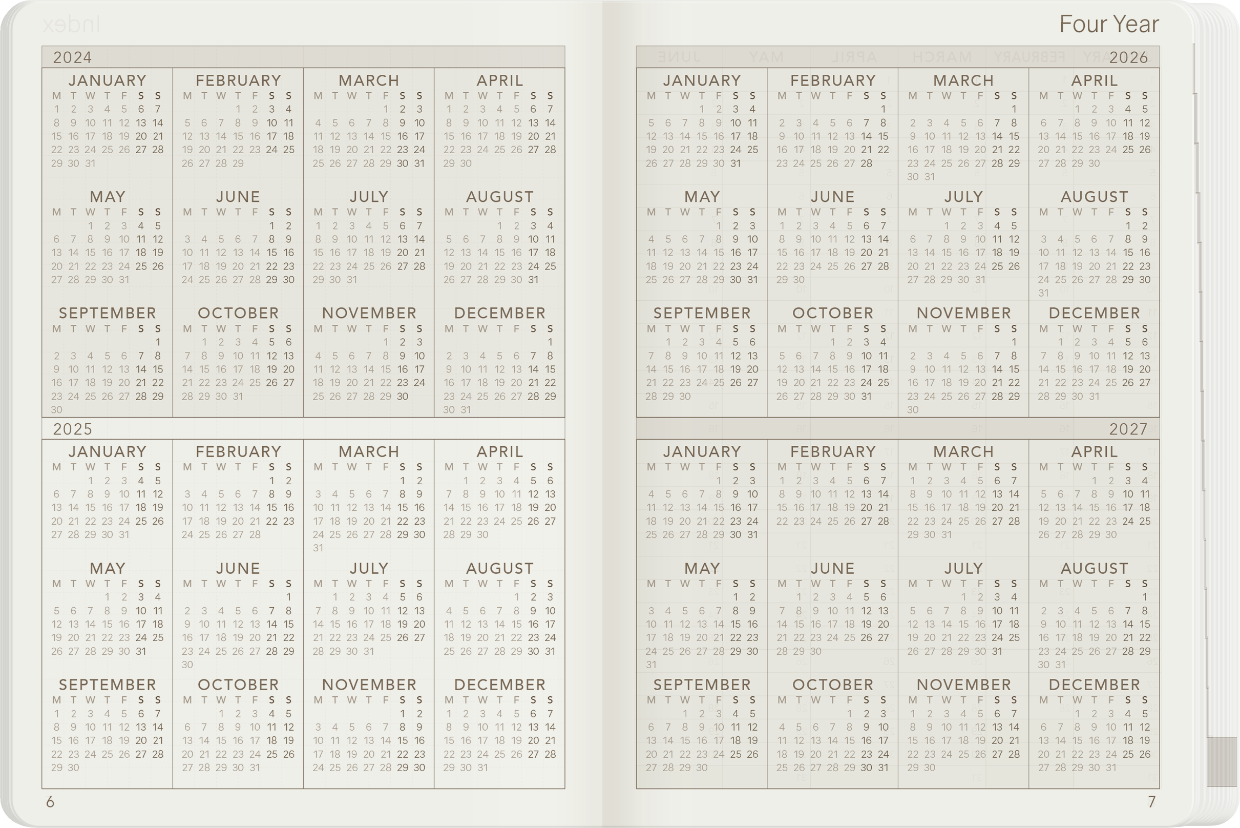 2025 A6 Weekly Planner | 52gsm Tomoe River Paper | All-in-One | Stacked Weekends