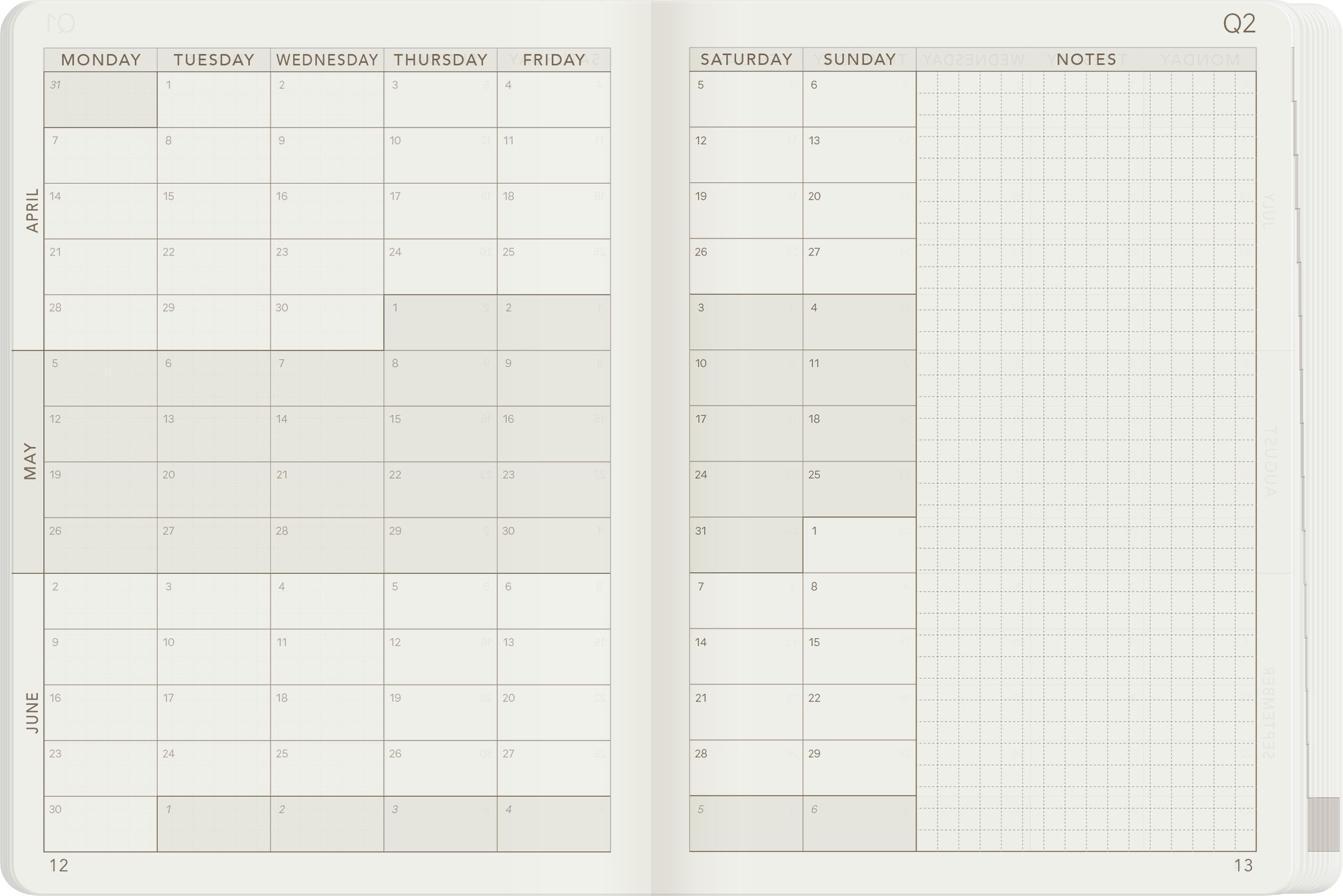 2025 A6 Weekly Planner | 52gsm Tomoe River Paper | All-in-One | Stacked Weekends