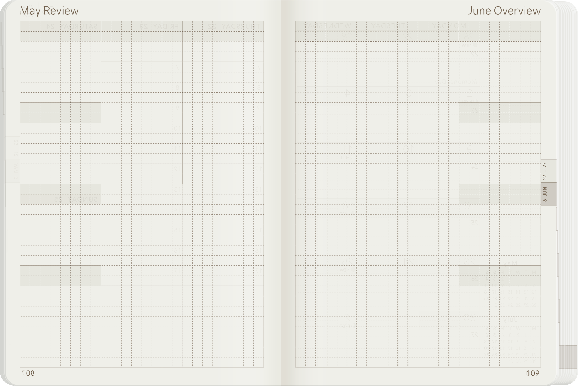 2025 A6 Weekly Planner | 52gsm Tomoe River Paper | All-in-One | Stacked Weekends