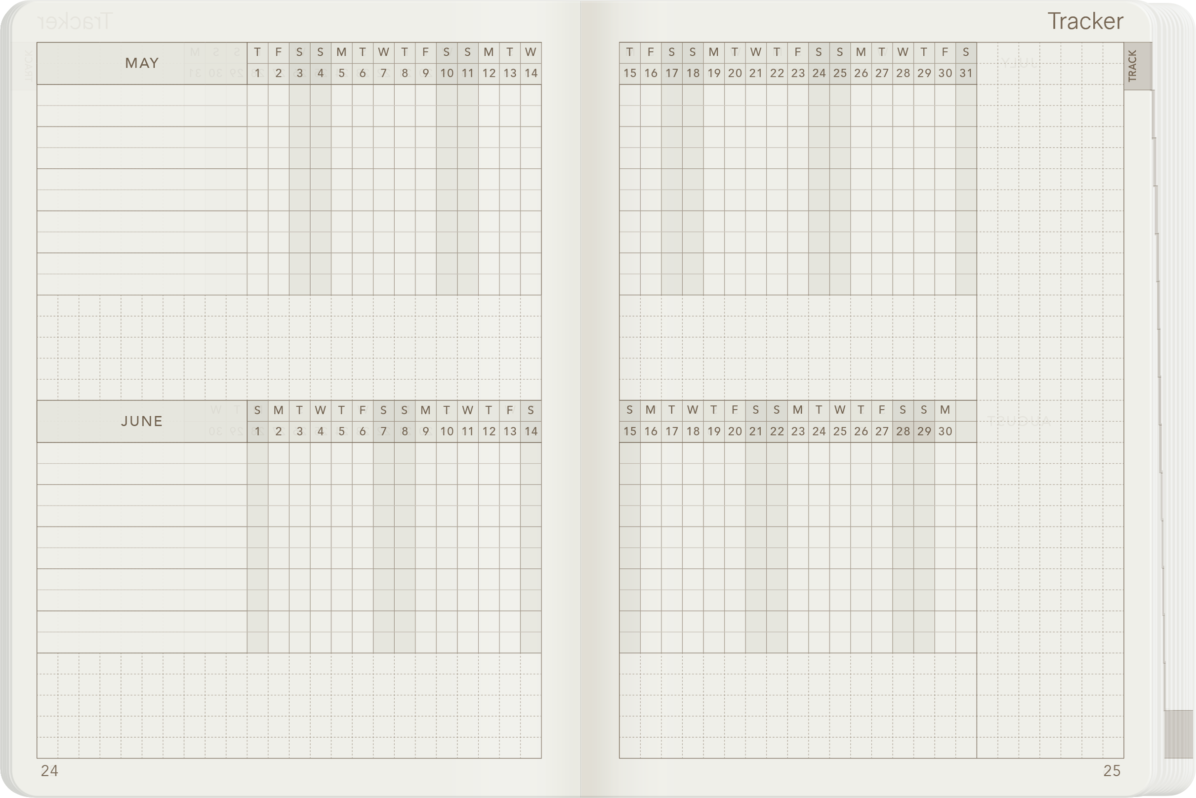 2025 A6 Weekly Planner | 52gsm Tomoe River Paper | All-in-One | Stacked Weekends