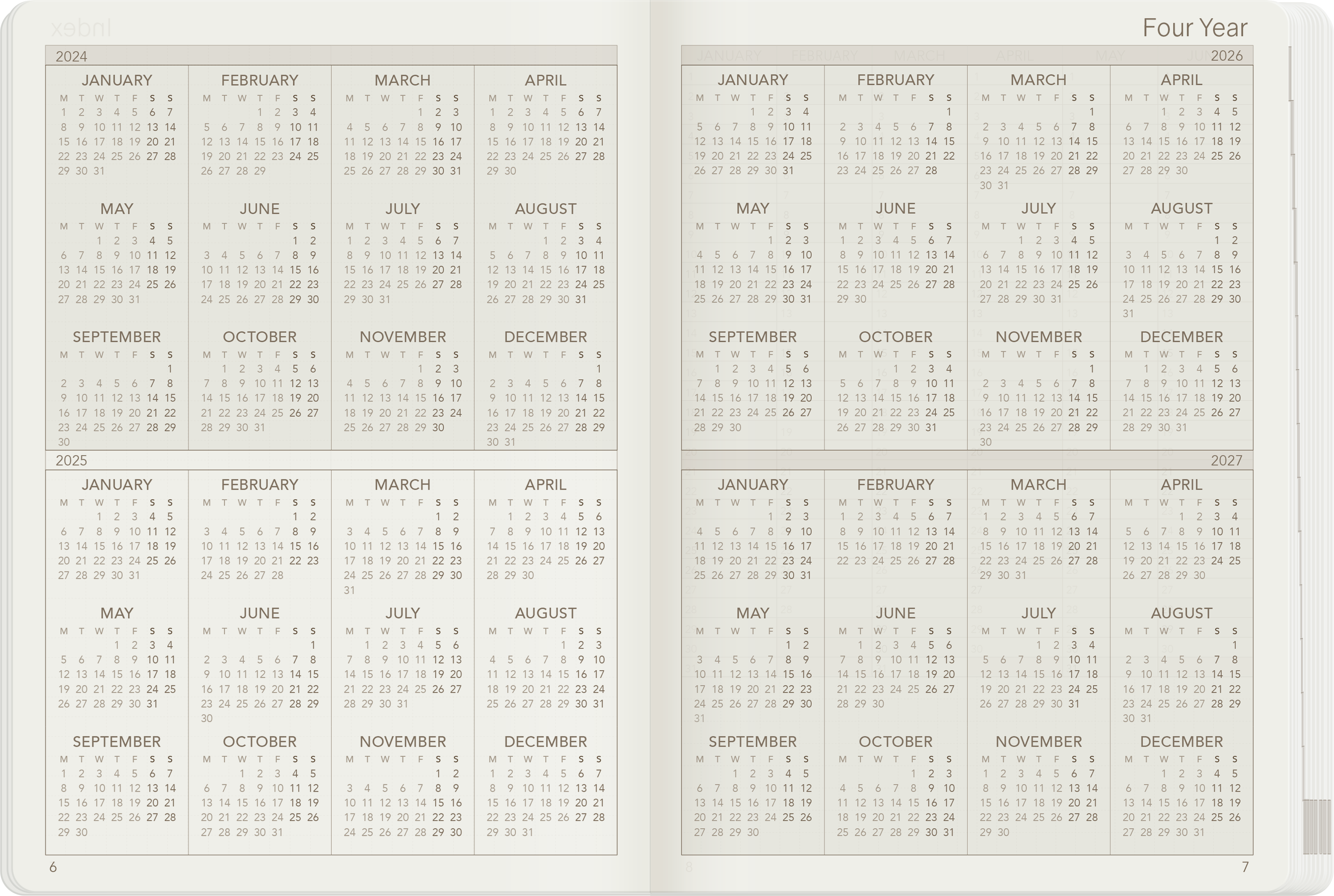 2025 B6 Weekly Planner | 52gsm Tomoe River Paper | All-in-One | Stacked Weekends