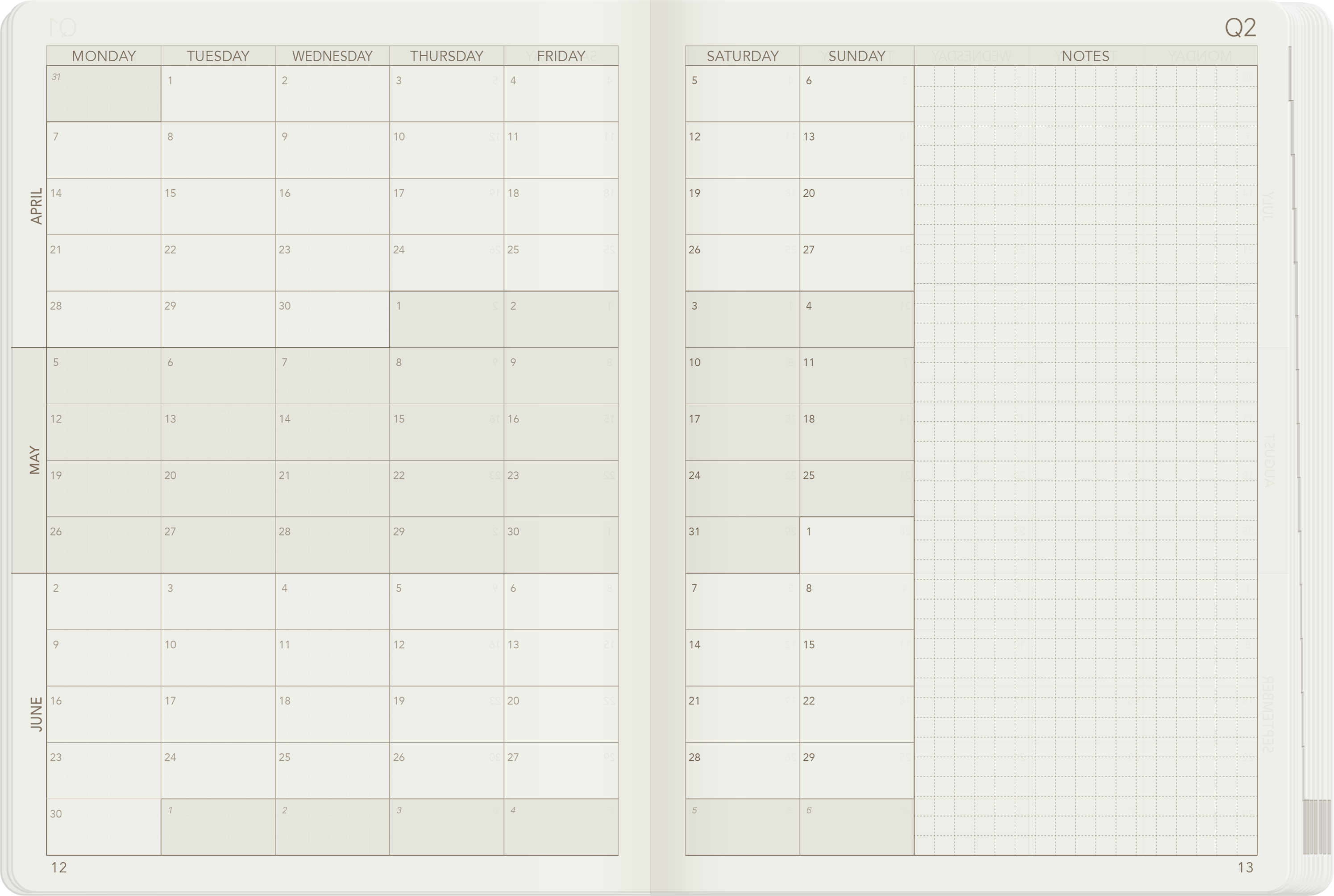2025 B6 Weekly Planner | 52gsm Tomoe River Paper | All-in-One | Stacked Weekends