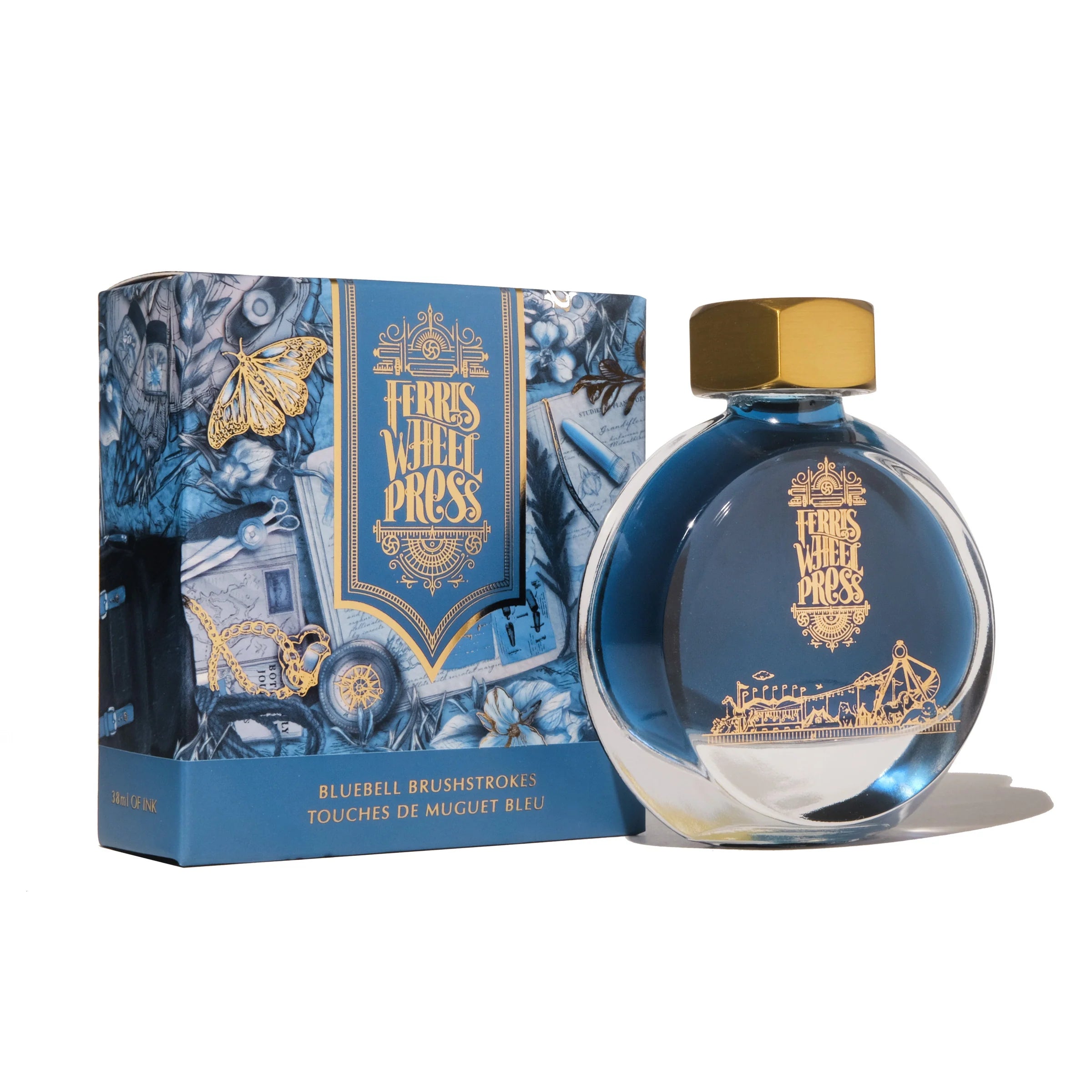 Ferris Wheel Press Bluebell Brush Strokes Ink | Wonderland 222