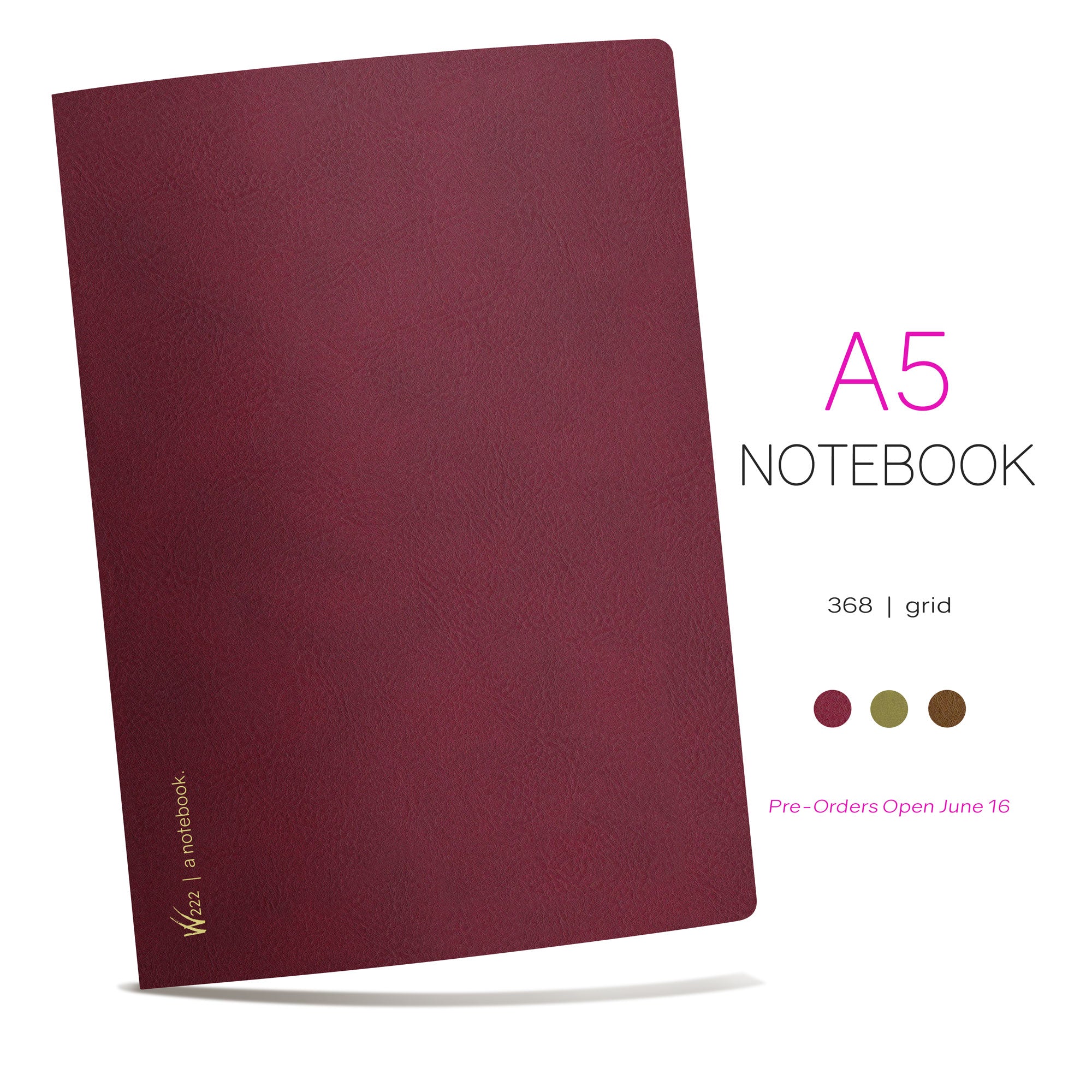 PRE-ORDER | A5 Notebook | 2026 Edition | Grid | 368