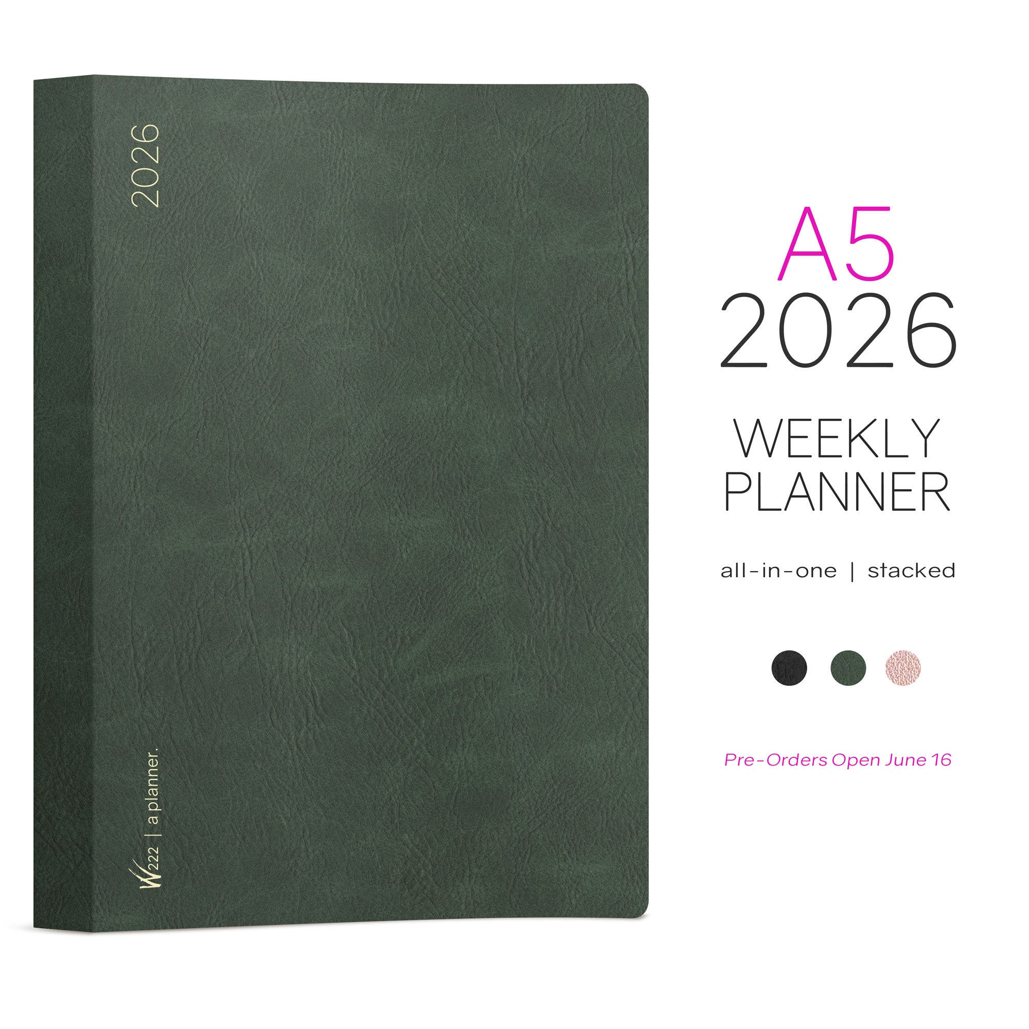 2026 A5 Weekly Planner | All-in-One | Stacked Weekends – Wonderland222