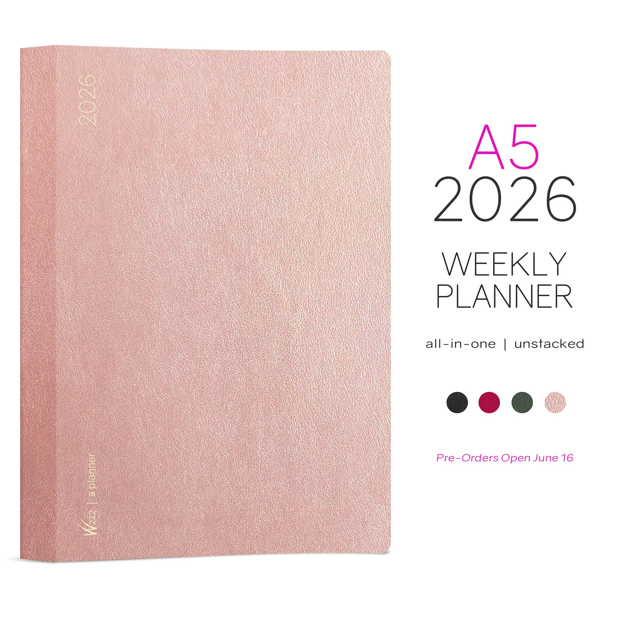 Planner 2026, Weekly Monthly Planner, A5 Academic Planners For Office, School, Home, And Business(2026 Pink