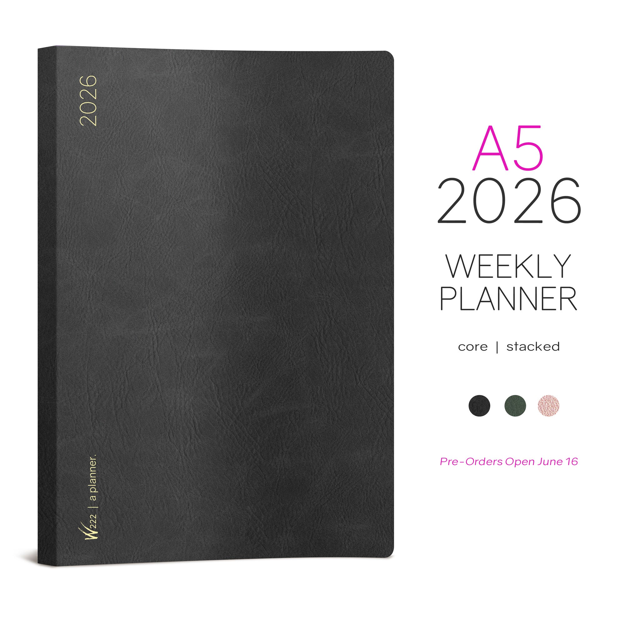 PRE-ORDER | 2026 A5 Weekly Planner | Core | Stacked Weekends