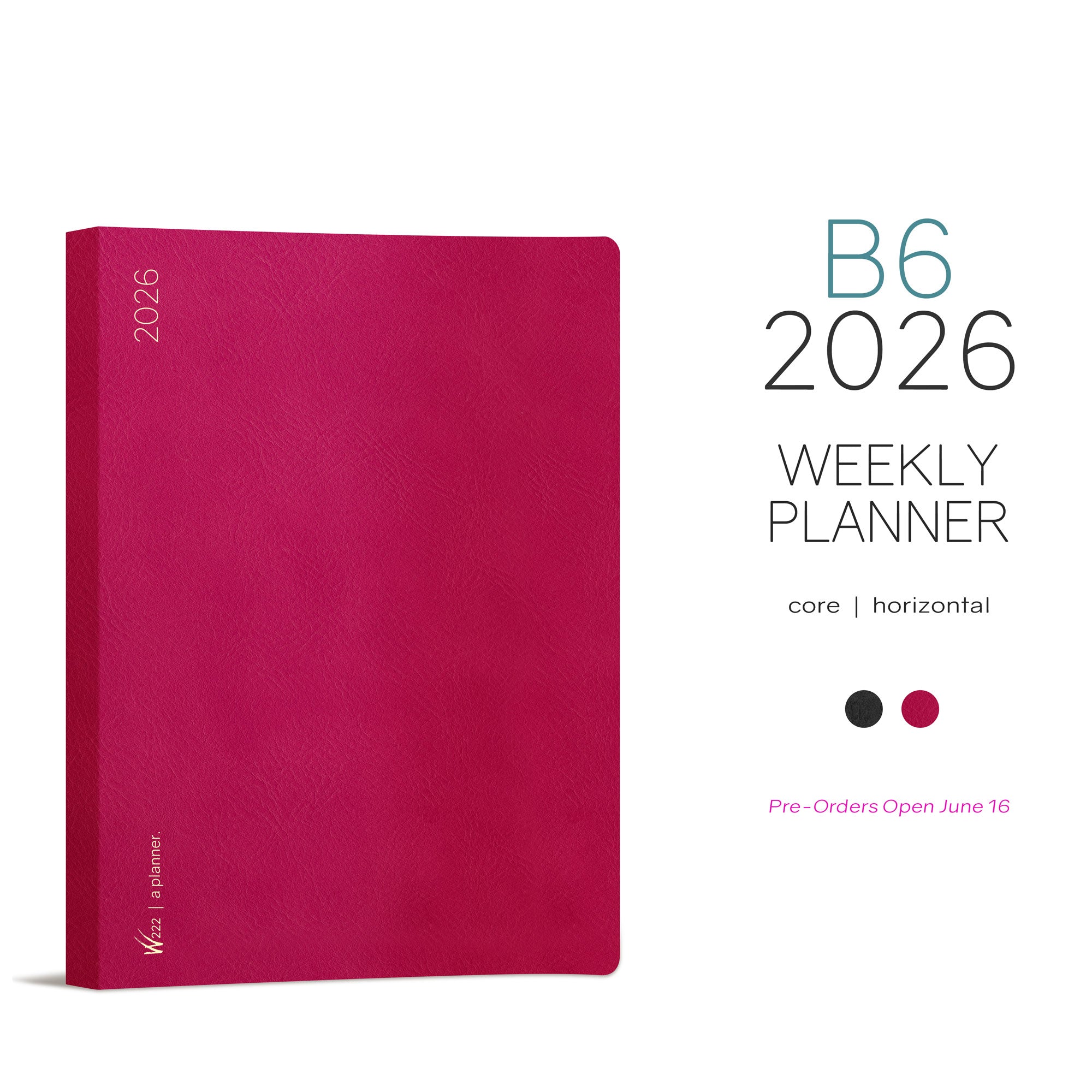 wk様 2026 B6 Weekly Planner – Core | Horizontal | Wonderland 222