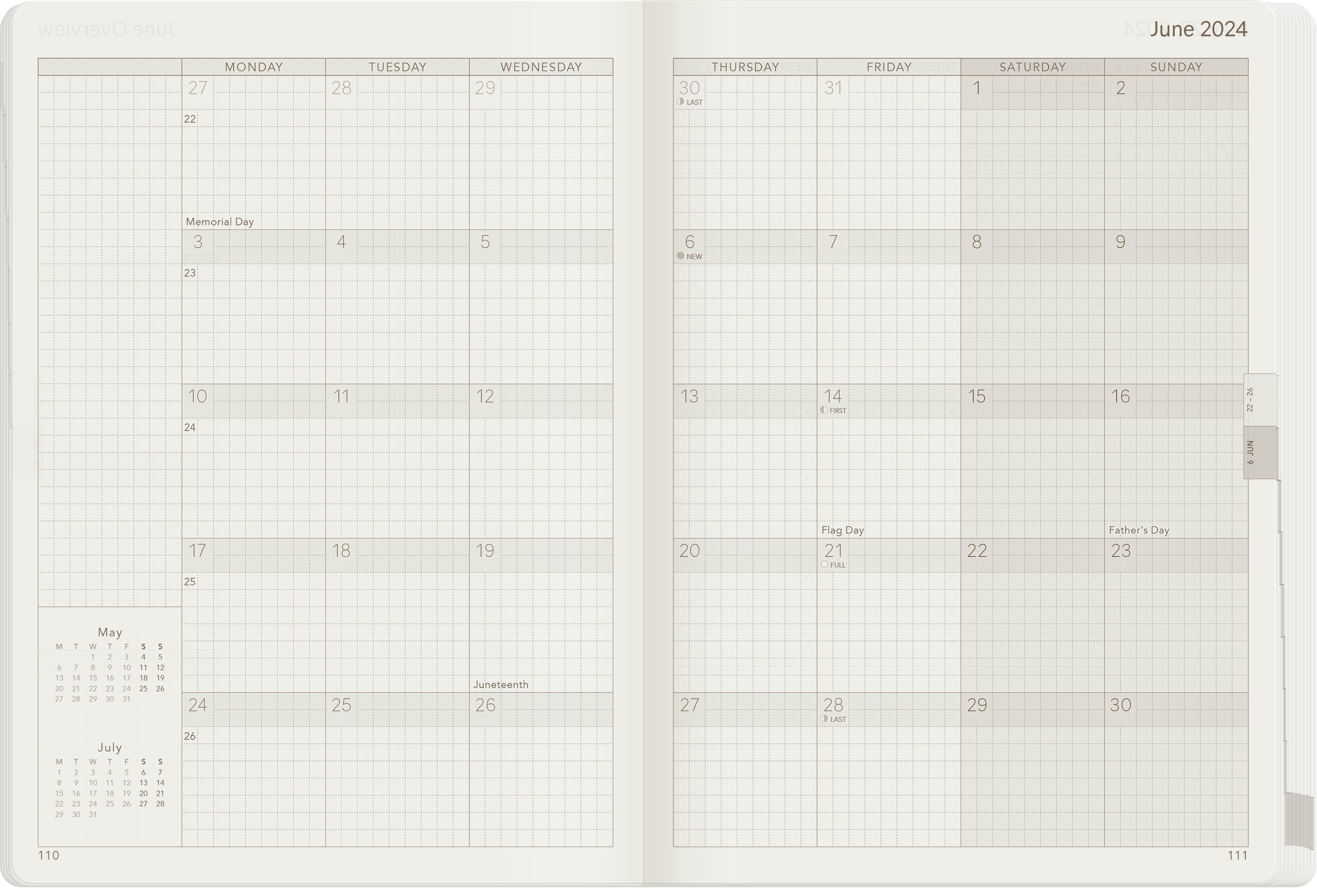 2024 A5 Weekly Planner | 52gsm Tomoe River Paper | All-in-One | Unstacked Weekends