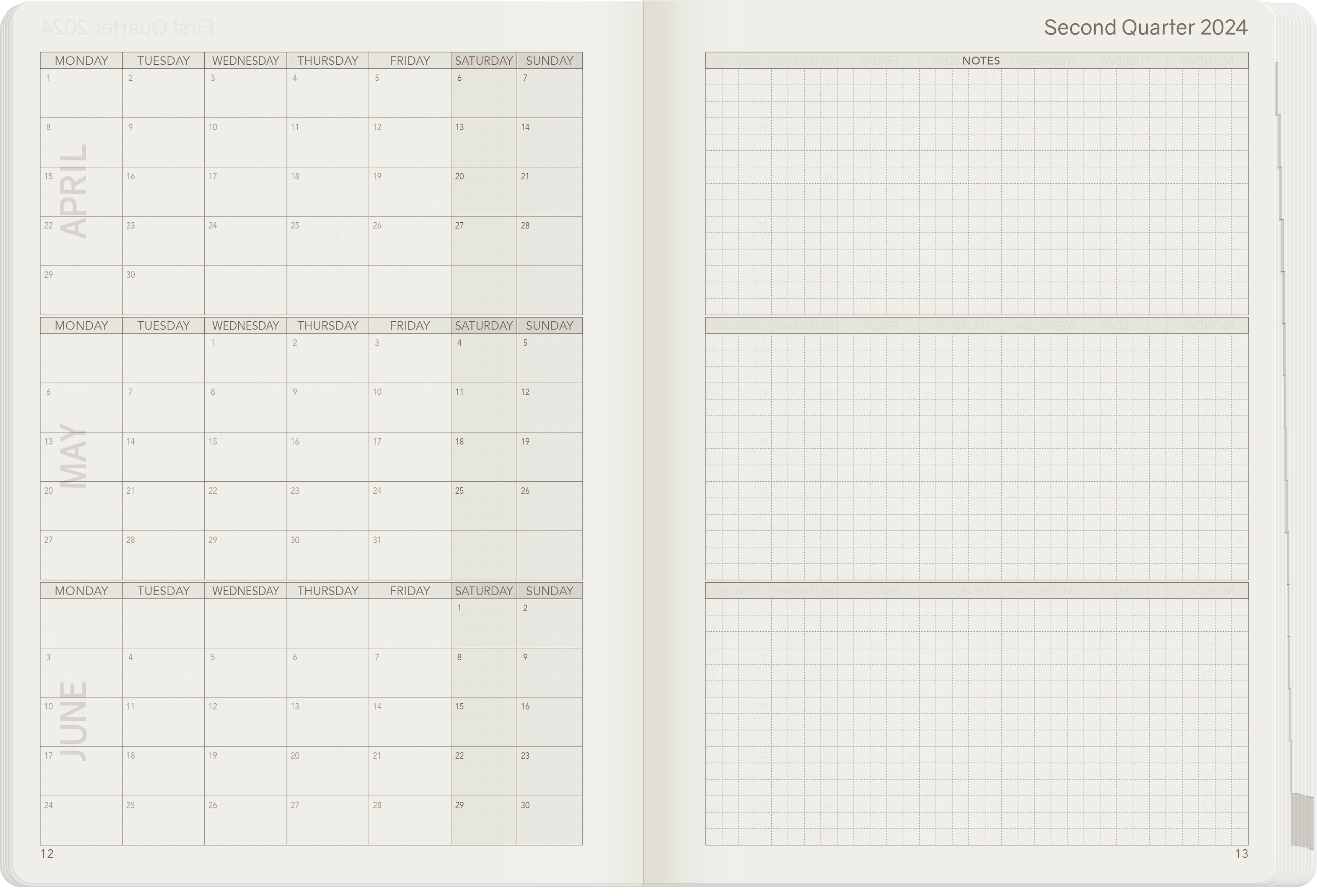 2024 A5 Weekly Planner | 52gsm Tomoe River Paper | All-in-One | Unstacked Weekends