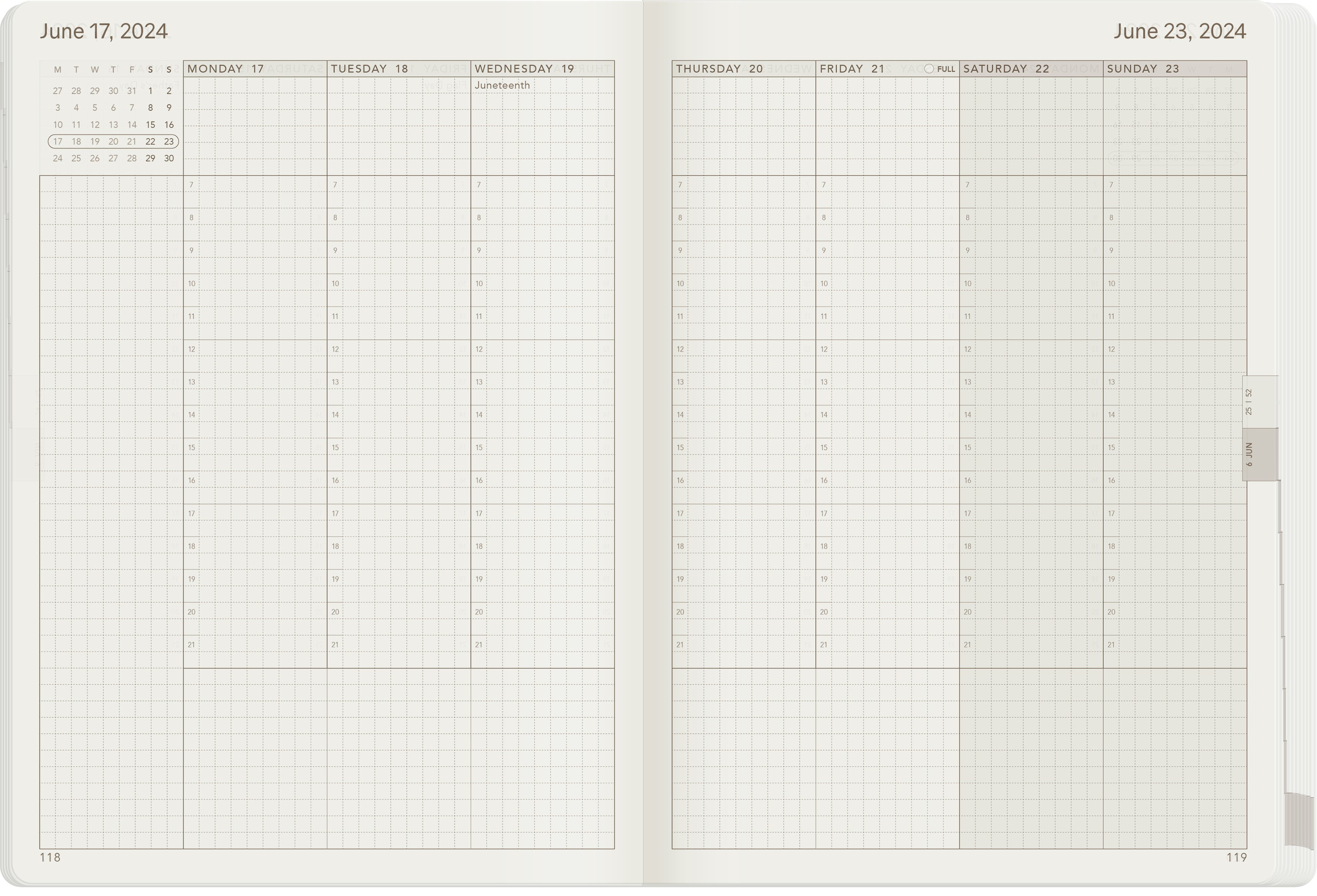 2024 A5 Weekly Planner | 52gsm Tomoe River Paper | All-in-One | Unstacked Weekends