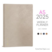 2025 A5 Weekly Planner | 52gsm Tomoe River Paper | Core | Stacked Weekends
