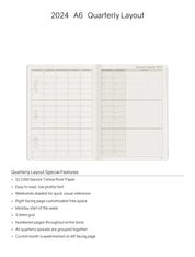 2024 A6 Weekly Planner | 52gsm Tomoe River Paper | Core | Stacked Weekends