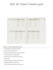 2024 A6 Weekly Planner | 52gsm Tomoe River Paper | Core | Stacked Weekends
