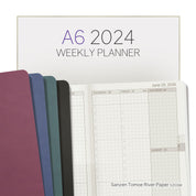 2024 A6 Weekly Planner | 52gsm Tomoe River Paper | Core | Stacked Weekends
