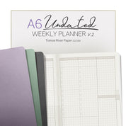 A6 Undated Weekly Planner v.2 | 2023 Edition | Core | Stacked Weekends