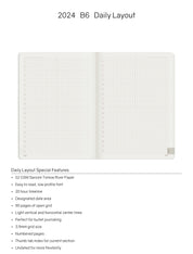 2024 B6 Weekly Planner | 52gsm Tomoe River Paper | Core | Stacked Weekends