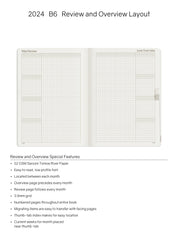2024 B6 Weekly Planner | 52gsm Tomoe River Paper | Core | Stacked Weekends
