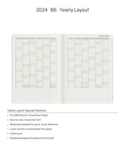 2024 B6 Weekly Planner | 52gsm Tomoe River Paper | Core | Stacked Weekends