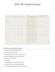 2024 B6 Weekly Planner | 52gsm Tomoe River Paper | All-in-One | Stacked Weekends