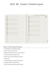 2024 B6 Weekly Planner | 52gsm Tomoe River Paper | All-in-One | Stacked Weekends