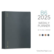2025 B6 Weekly Planner | 52gsm Tomoe River Paper | All-in-One | Stacked Weekends