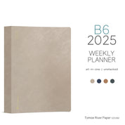 2025 B6 Weekly Planner | 52gsm Tomoe River Paper | All-in-One | Unstacked Weekends