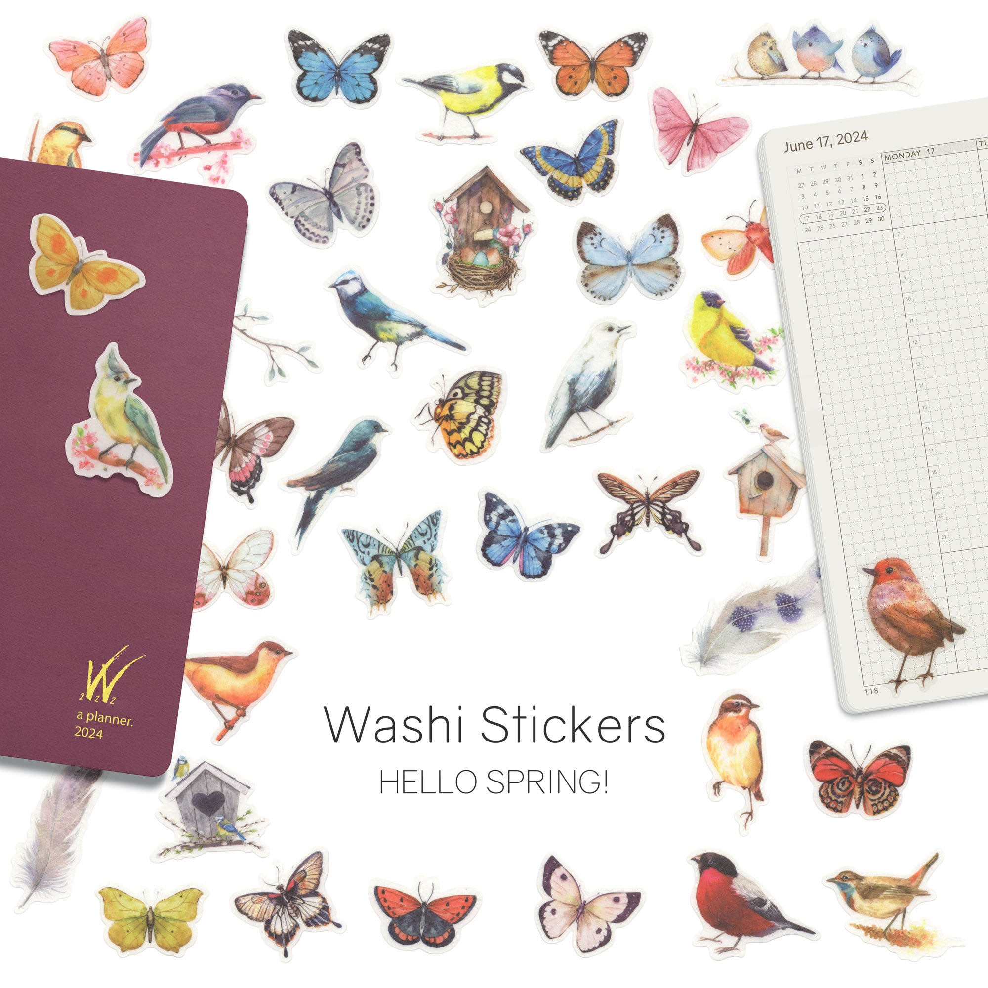 Watercolor - Washi Stickers