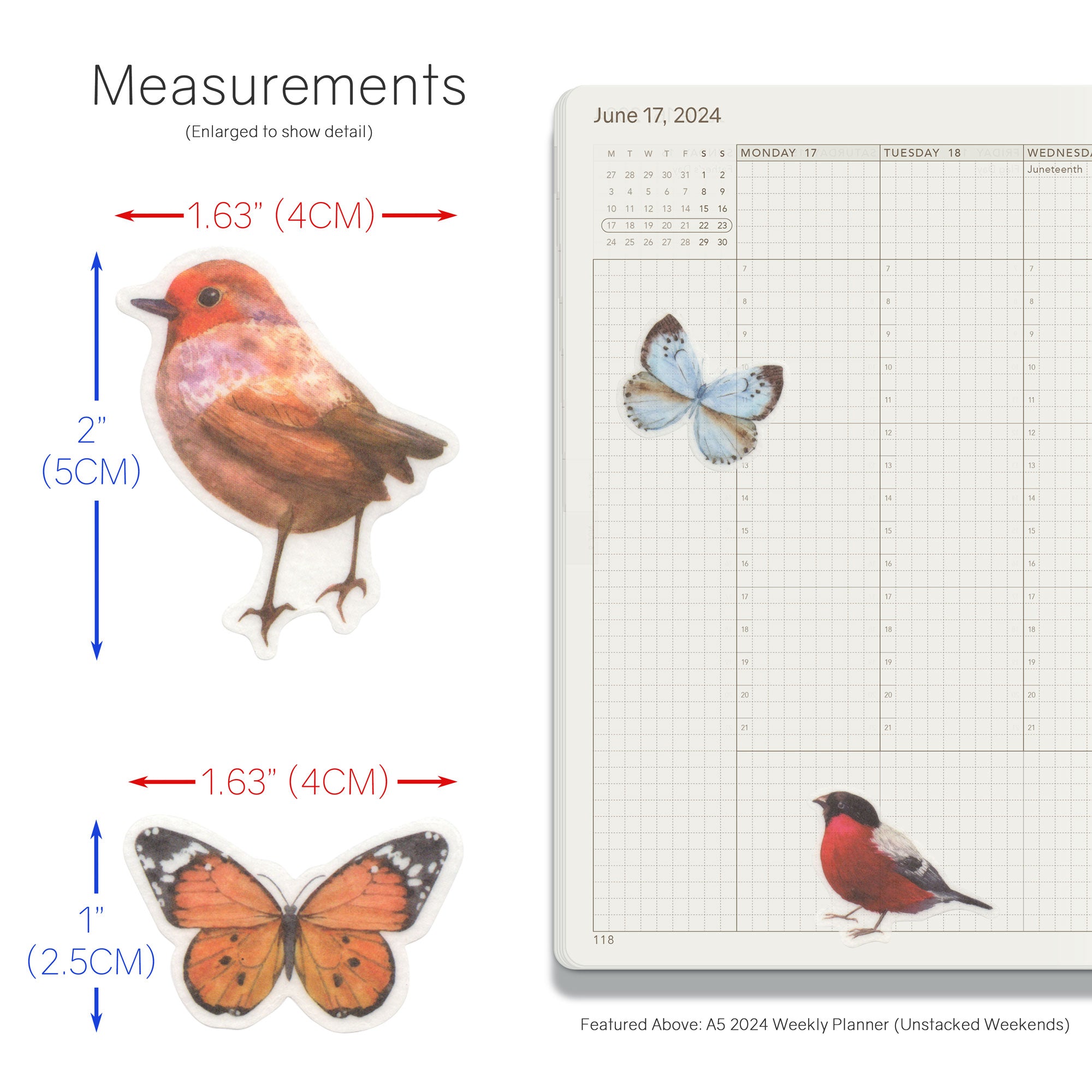 Watercolor - Washi Stickers