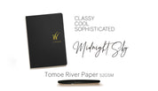 B6 52gsm Tomoe River Paper Notebook with black cover by Wonderland 222.  368 pages of smooth, ultra lightweight fountain pen friendly Tomoe River Paper.