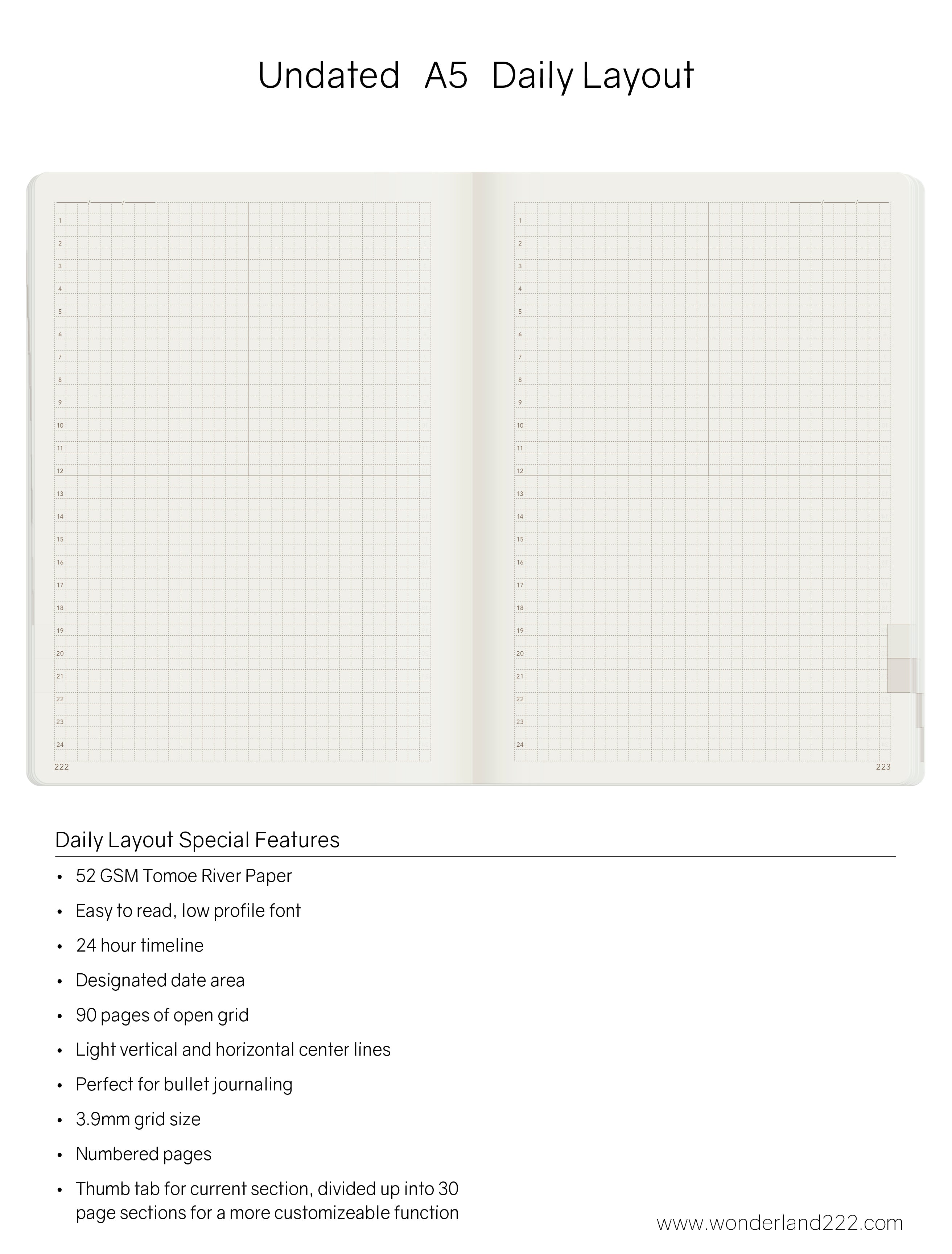 A5 Undated Weekly Planner v.1 | 2022 Edition | Core | Stacked Weekends