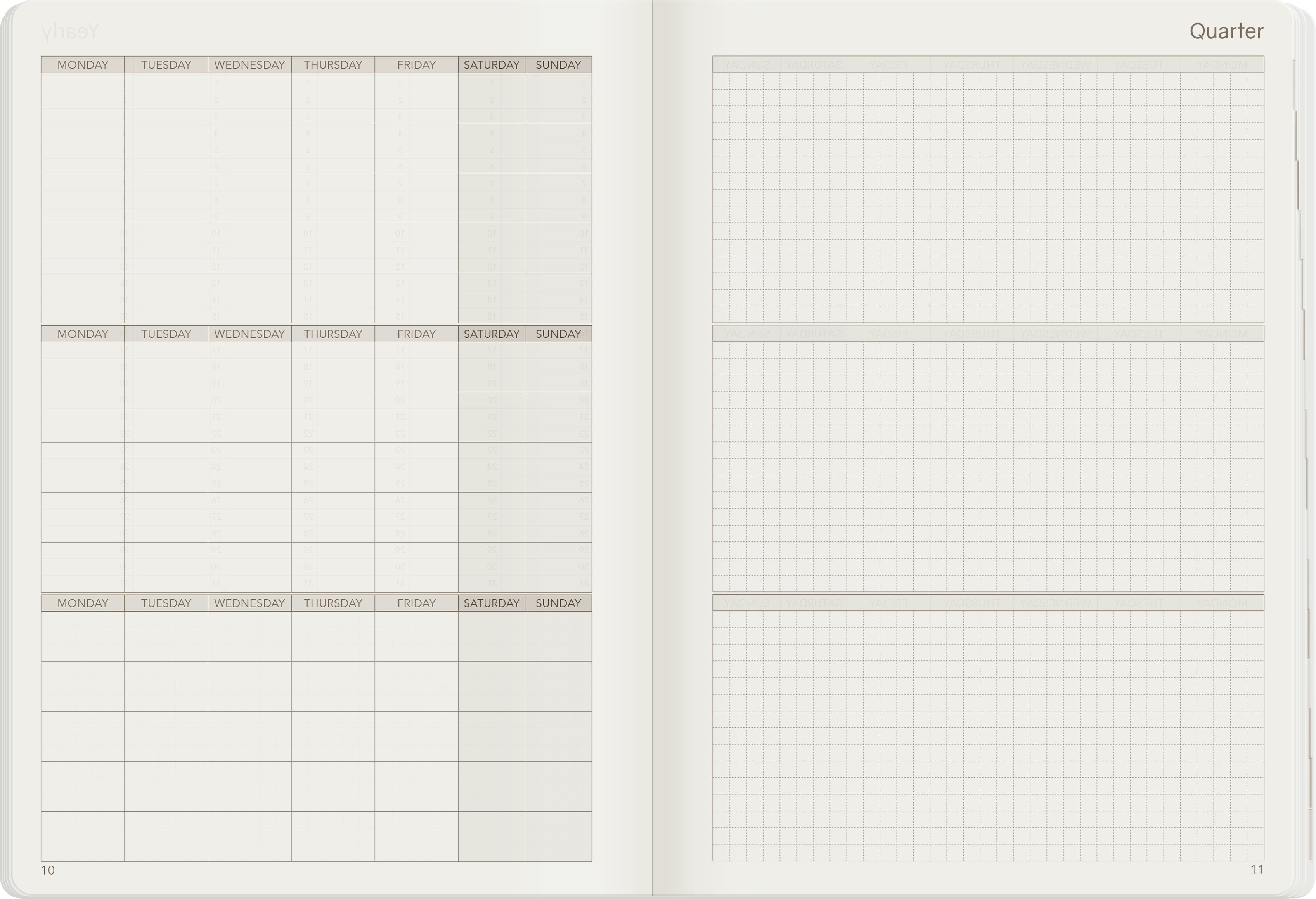A5 Undated Weekly Planner v.1 | 2022 Edition | Core | Stacked Weekends