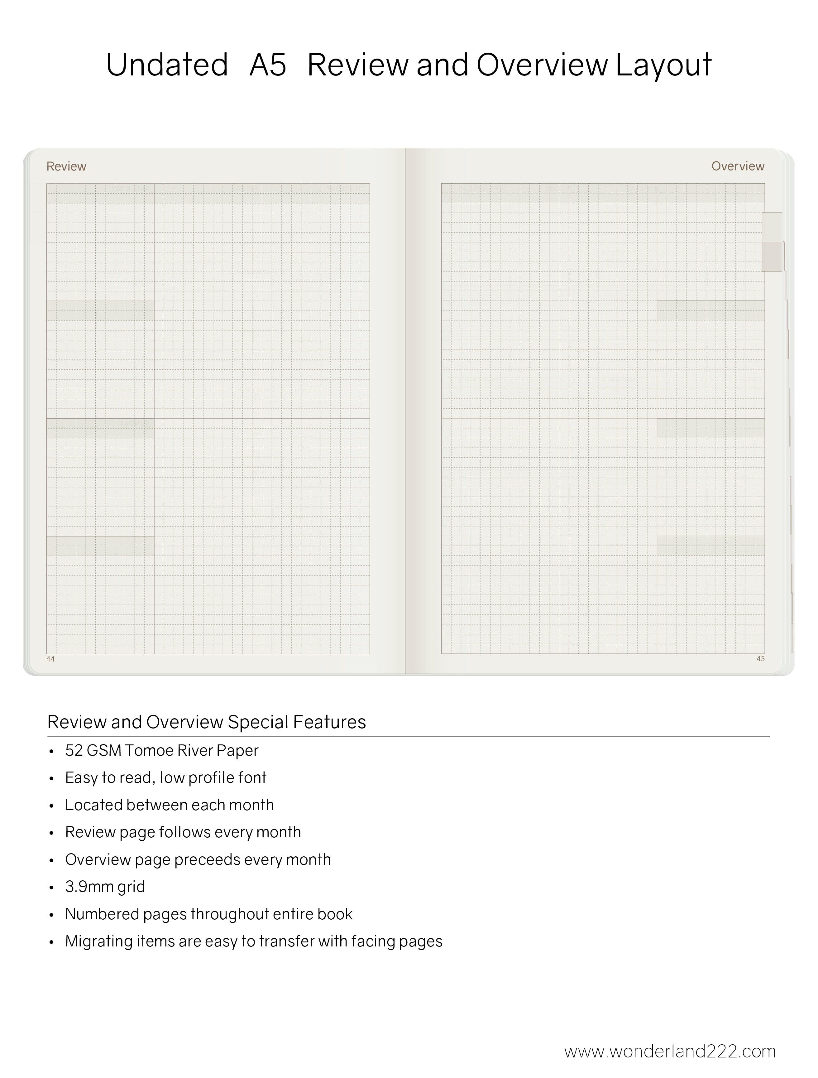 A5 Undated Weekly Planner v.1 | 2022 Edition | Core | Stacked Weekends