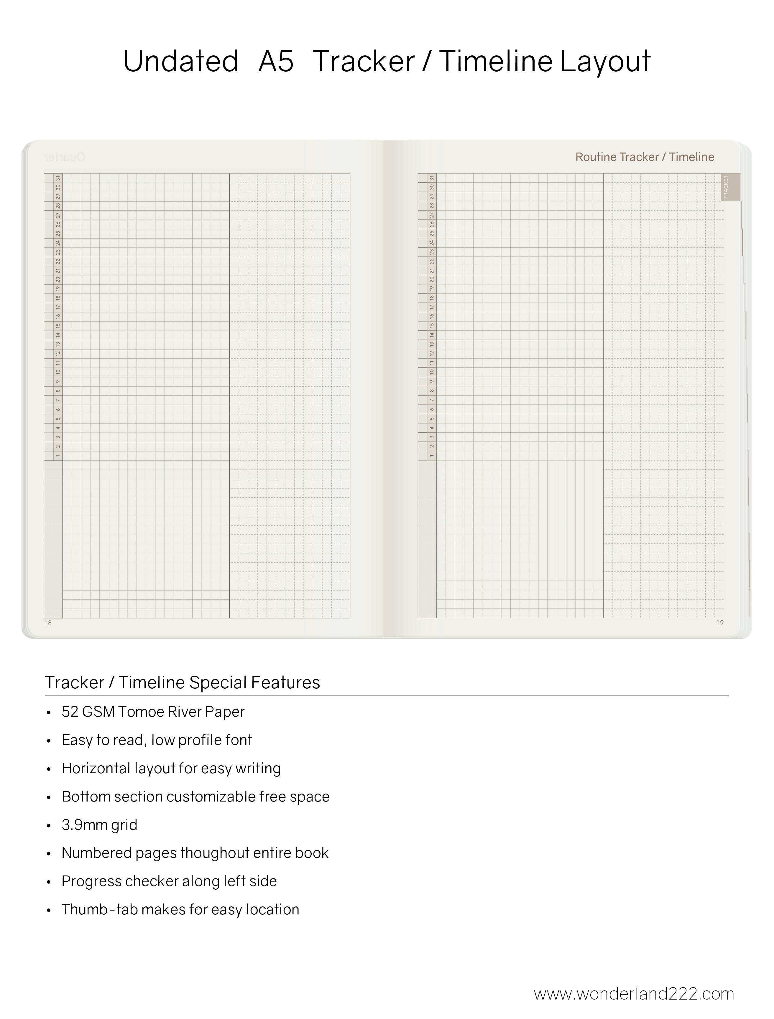 A5 Undated Weekly Planner v.1 | 2022 Edition | Core | Stacked Weekends