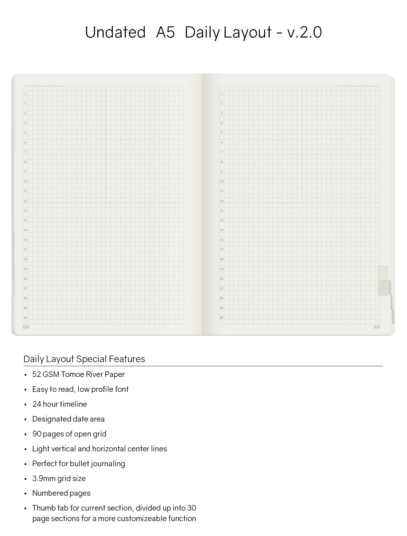 A5 Undated Weekly Planner v.2 | 2023 Edition | Core | Stacked Weekends