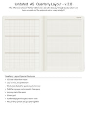 A5 Undated Weekly Planner v.2 | 2023 Edition | Core | Stacked Weekends