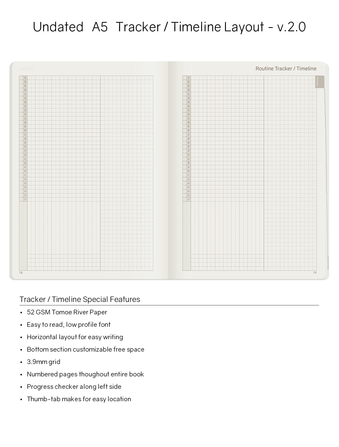 A5 Undated Weekly Planner v.2 | 2023 Edition | Core | Stacked Weekends