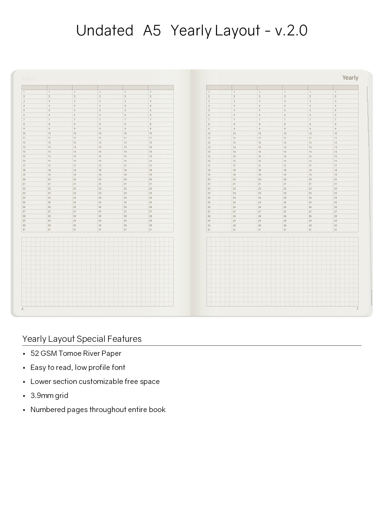 A5 Undated Weekly Planner v.2 | 2023 Edition | Core | Stacked Weekends