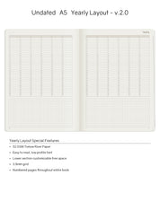 A5 Undated Weekly Planner v.2 | 2023 Edition | Core | Stacked Weekends