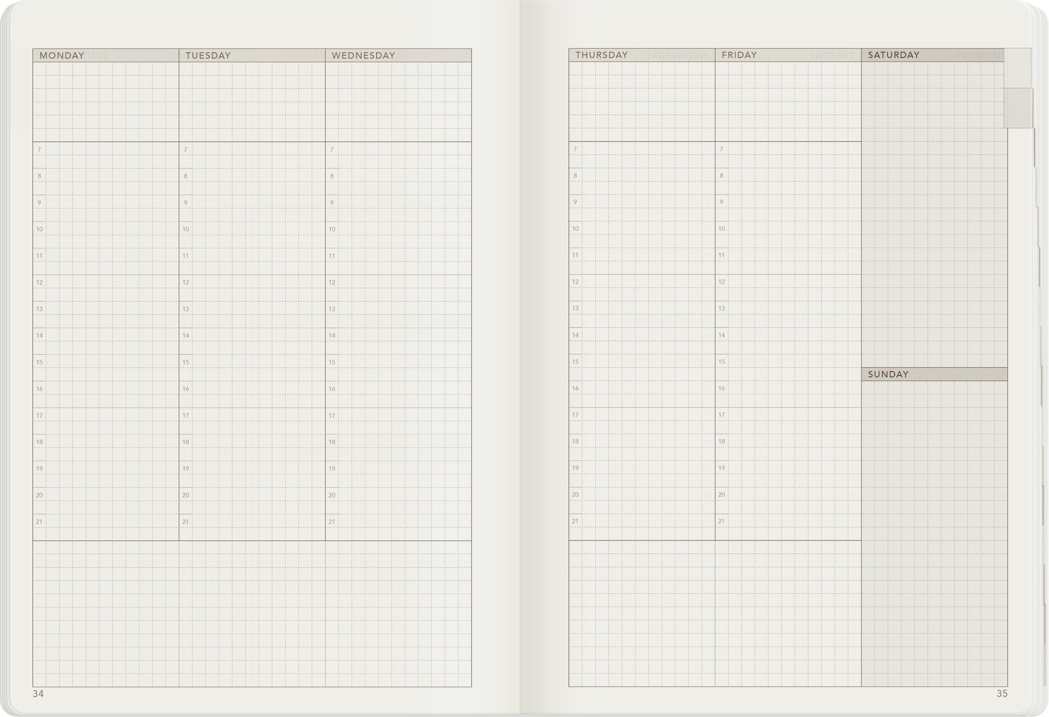 A5 Undated Weekly Planner v.1 | 2022 Edition | Core | Stacked Weekends