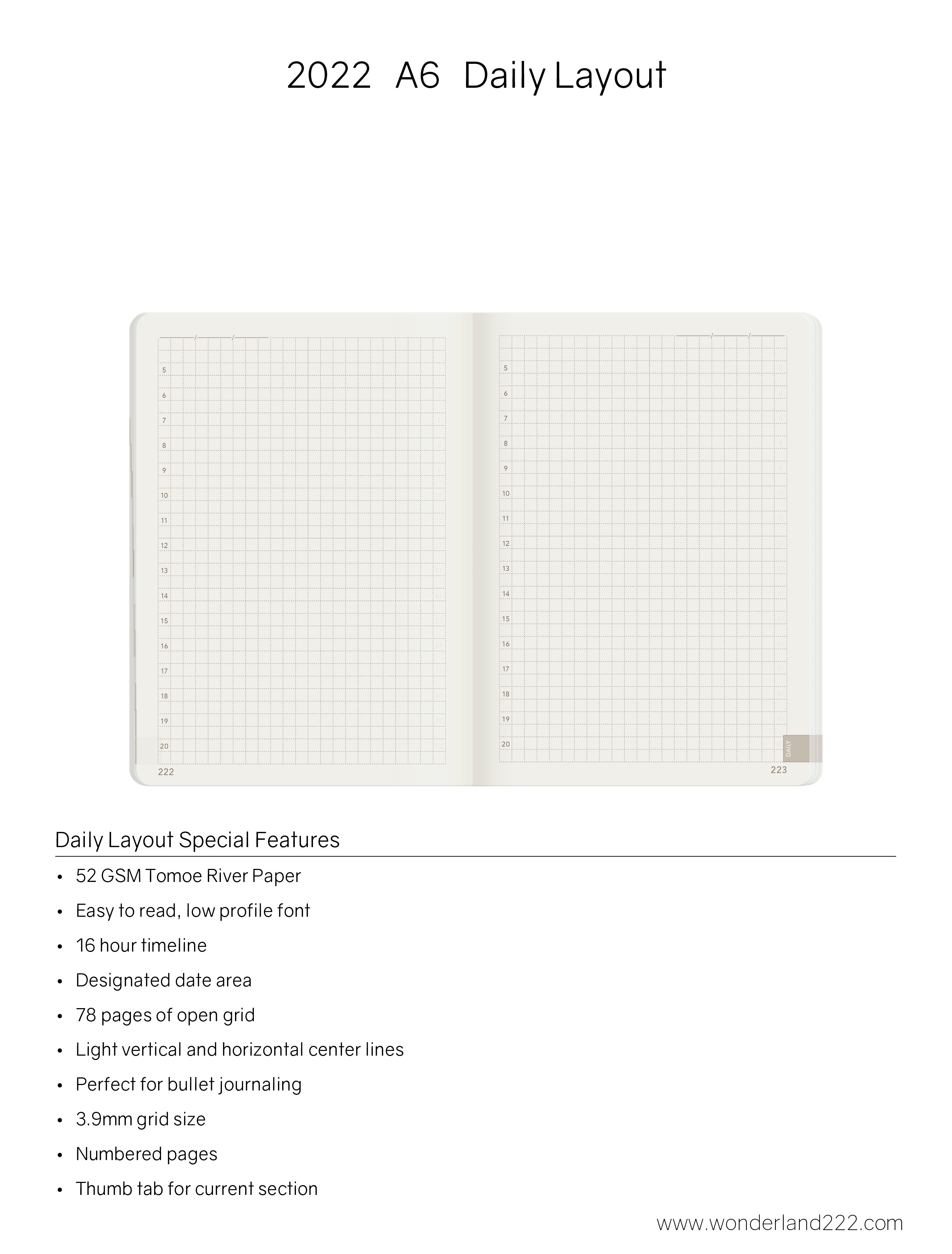 Sale | 2022 A6 Weekly Planner | 52gsm Tomoe River Paper | Core | Stacked Weekends