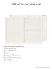 Sale | 2022 A6 Weekly Planner | 52gsm Tomoe River Paper | Core | Stacked Weekends