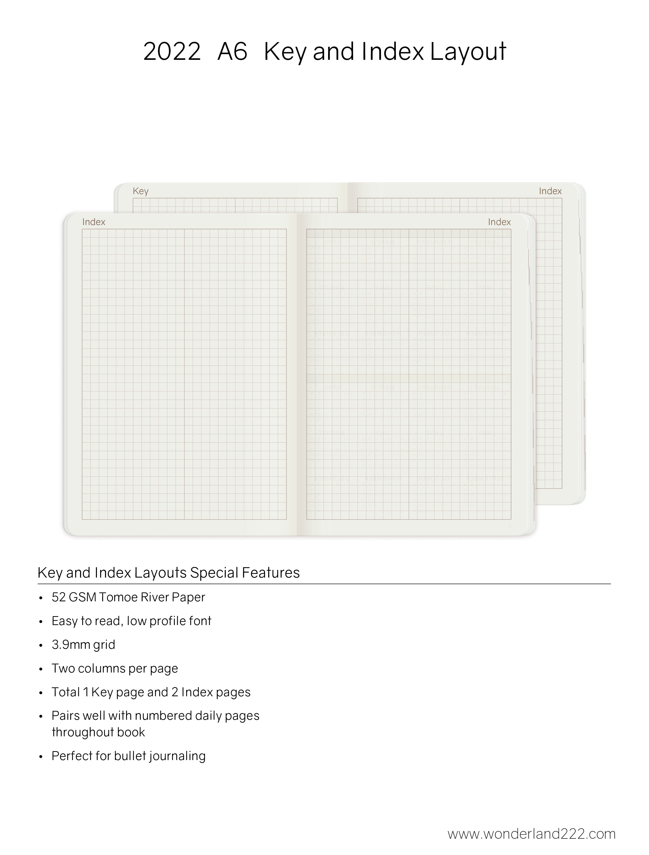 Sale | 2022 A6 Weekly Planner | 52gsm Tomoe River Paper | Core | Stacked Weekends