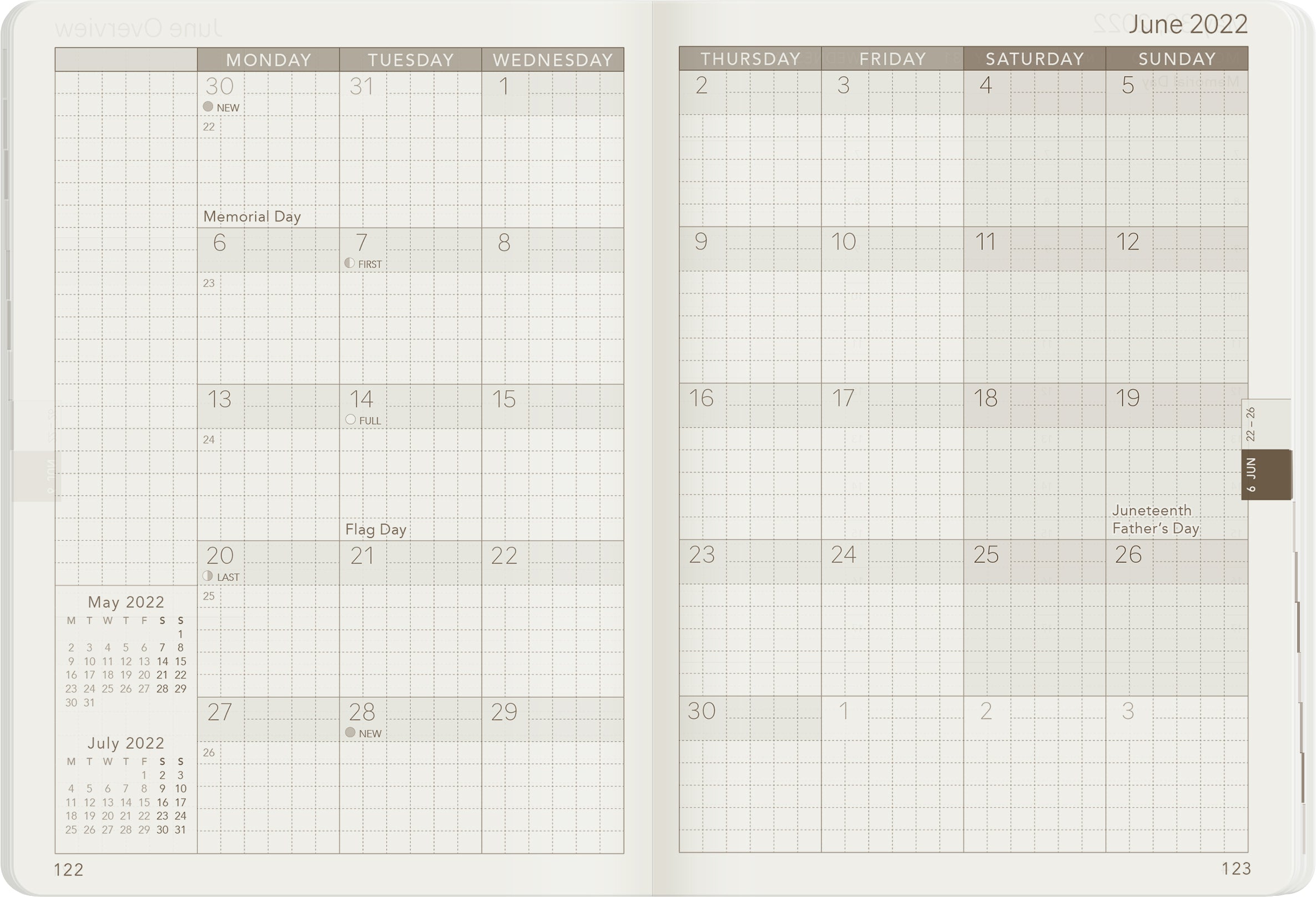 Sale | 2022 A6 Weekly Planner | 52gsm Tomoe River Paper | Core | Stacked Weekends